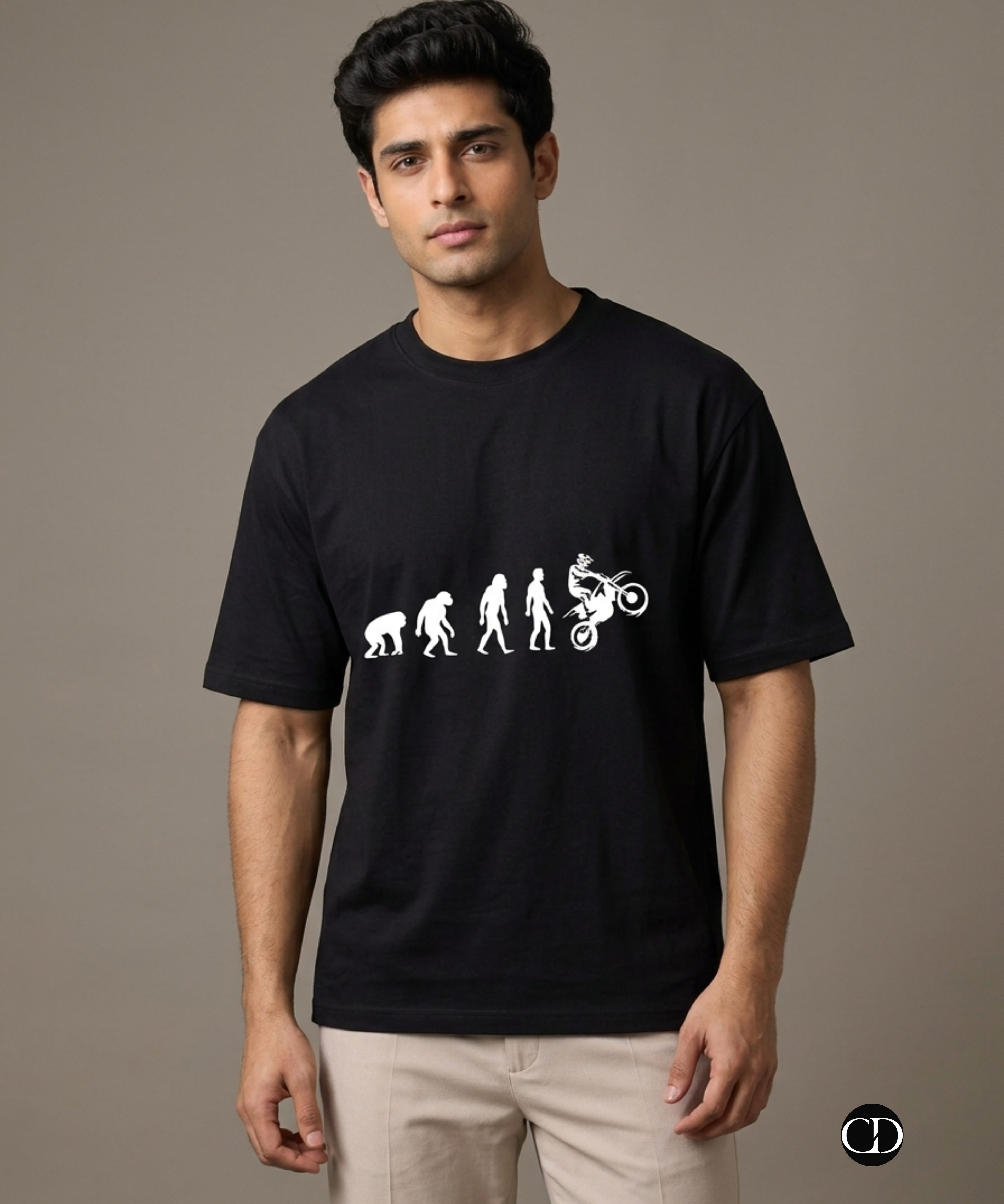 Evolution of Motocross Unisex Oversized T-Shirt